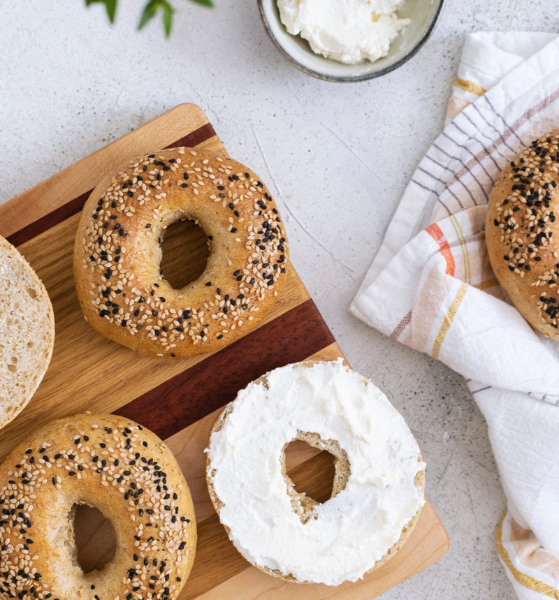 Fresh Bagels With Cream Cheese 