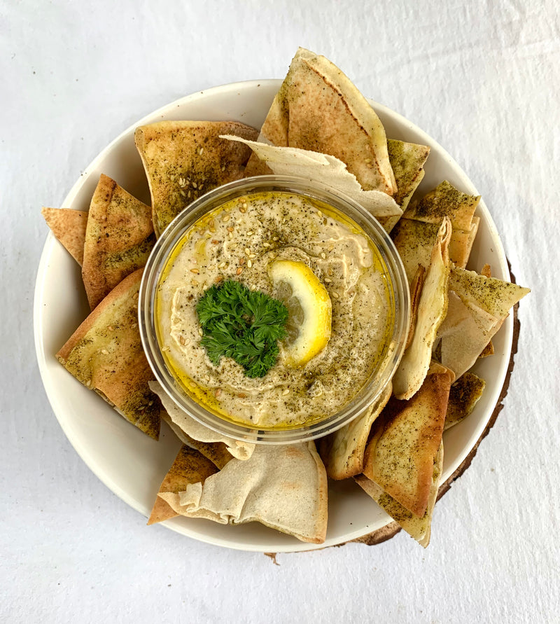Hummus with red peppers "chickpea dip"