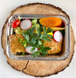 Roasted salmon fillet with whole-grain mustard and honey