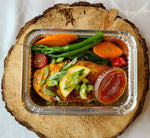 Portuguese roasted chicken breasts, piri piri sauce